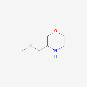 molecular formula C6H13NOS B13535244 3-[(Methylsulfanyl)methyl]morpholine 