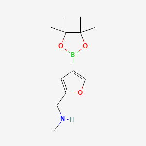 Methyl({[4-(tetramethyl-1,3,2-dioxaborolan-2-yl)furan-2-yl]methyl})amine