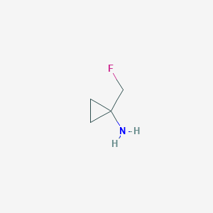 molecular formula C4H8FN B13535288 1-(Fluoromethyl)cyclopropan-1-amine 