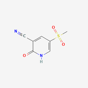 molecular formula C7H6N2O3S B13535289 2-Hydroxy-5-methanesulfonylpyridine-3-carbonitrile 