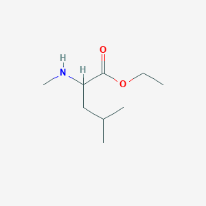 molecular formula C9H19NO2 B13535352 Ethyl methylleucinate 