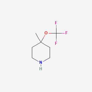 molecular formula C7H12F3NO B13535357 4-Methyl-4-(trifluoromethoxy)piperidine 