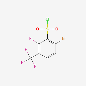 molecular formula C7H2BrClF4O2S B13535378 6-Bromo-2-fluoro-3-(trifluoromethyl)benzene-1-sulfonylchloride 