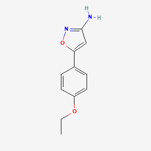 molecular formula C11H12N2O2 B13535388 5-(4-Ethoxyphenyl)isoxazol-3-amine 