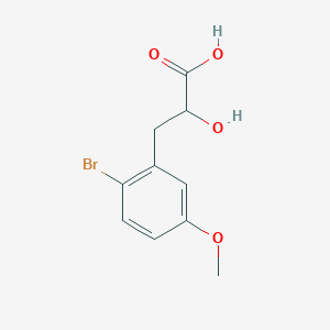 molecular formula C10H11BrO4 B13535394 3-(2-Bromo-5-methoxyphenyl)-2-hydroxypropanoic acid 