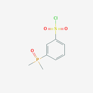 molecular formula C8H10ClO3PS B13535425 3-(Dimethylphosphoryl)benzenesulfonyl chloride 