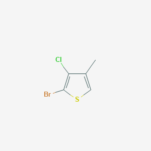 molecular formula C5H4BrClS B13535434 2-Bromo-3-chloro-4-methylthiophene 