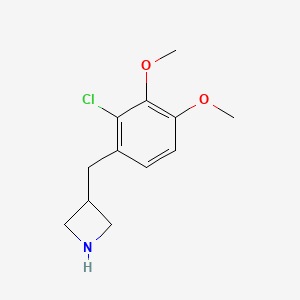 molecular formula C12H16ClNO2 B13535440 3-(2-Chloro-3,4-dimethoxybenzyl)azetidine 