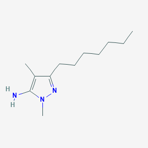 3-Heptyl-1,4-dimethyl-1h-pyrazol-5-amine