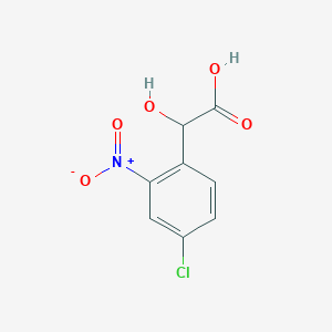 molecular formula C8H6ClNO5 B13535446 2-(4-Chloro-2-nitrophenyl)-2-hydroxyacetic acid 