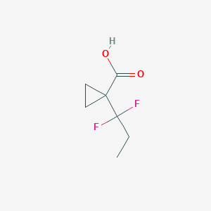 molecular formula C7H10F2O2 B13535448 1-(1,1-Difluoropropyl)cyclopropane-1-carboxylicacid 