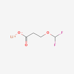 molecular formula C4H5F2LiO3 B13535452 Lithium(1+)3-(difluoromethoxy)propanoate 