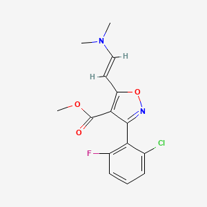 molecular formula C15H14ClFN2O3 B1353549 3-(2-氯-6-氟苯基)-5-[(E)-2-(二甲氨基)乙烯基]-1,2-恶唑-4-羧酸甲酯 CAS No. 338417-50-8