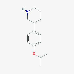 molecular formula C14H21NO B13535502 3-(4-Isopropoxyphenyl)piperidine 