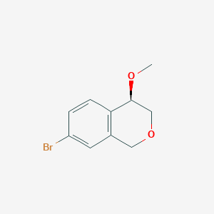 molecular formula C10H11BrO2 B13535505 (4R)-7-bromo-4-methoxy-3,4-dihydro-1H-2-benzopyran 