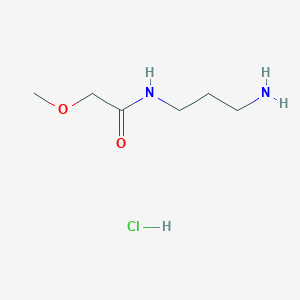 molecular formula C6H15ClN2O2 B13535532 N-(3-aminopropyl)-2-methoxyacetamide hydrochloride 