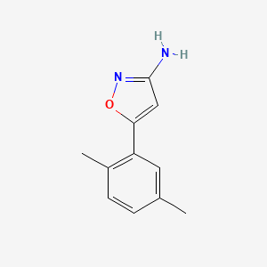 molecular formula C11H12N2O B13535610 5-(2,5-Dimethylphenyl)isoxazol-3-amine 