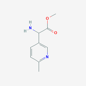 molecular formula C9H12N2O2 B13535631 Methyl 2-amino-2-(6-methylpyridin-3-yl)acetate 