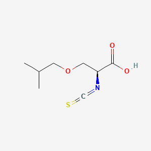 molecular formula C8H13NO3S B13535645 (S)-3-Isobutoxy-2-isothiocyanatopropanoic acid 