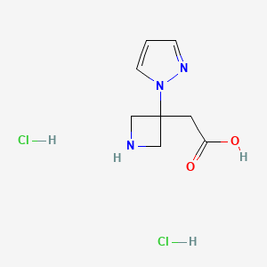 2-[3-(1H-pyrazol-1-yl)azetidin-3-yl]aceticaciddihydrochloride