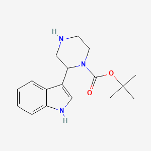 molecular formula C17H23N3O2 B13535682 tert-butyl 2-(1H-indol-3-yl)piperazine-1-carboxylate 