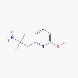 molecular formula C10H16N2O B13535711 1-(6-Methoxypyridin-2-YL)-2-methylpropan-2-amine CAS No. 1393585-34-6