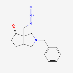 molecular formula C15H18N4O B13535737 3a-(Azidomethyl)-2-benzyl-octahydrocyclopenta[c]pyrrol-4-one 