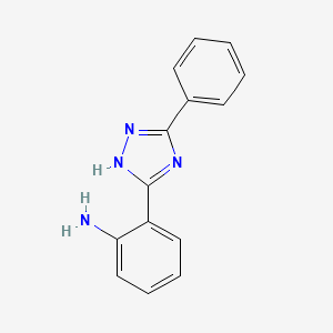 molecular formula C14H12N4 B1353574 2-(3-苯基-1H-1,2,4-三唑-5-基)苯胺 CAS No. 25518-15-4