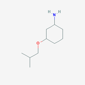 molecular formula C10H21NO B13535752 3-Isobutoxycyclohexan-1-amine 