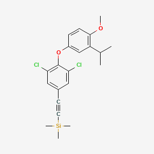 molecular formula C21H24Cl2O2Si B1353576 ((3,5-二氯-4-(3-异丙基-4-甲氧基苯氧基)苯基)乙炔基)三甲基硅烷 CAS No. 525575-59-1