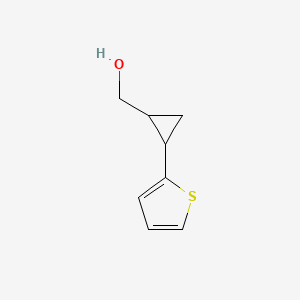 molecular formula C8H10OS B13535811 (2-(Thiophen-2-yl)cyclopropyl)methanol 