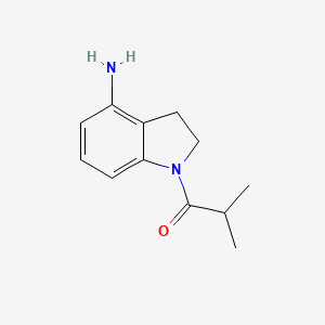 molecular formula C12H16N2O B13535817 1-(4-Aminoindolin-1-yl)-2-methylpropan-1-one 