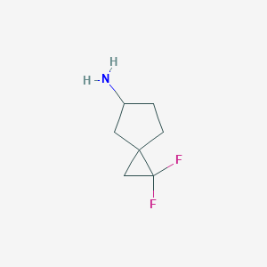 molecular formula C7H11F2N B13535887 1,1-Difluorospiro[2.4]heptan-5-amine 