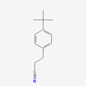 molecular formula C13H17N B13535901 3-(4-Tert-butylphenyl)propanenitrile 