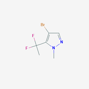 molecular formula C6H7BrF2N2 B13535922 4-bromo-5-(1,1-difluoroethyl)-1-methyl-1H-pyrazole 