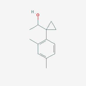 molecular formula C13H18O B13535940 1-[1-(2,4-Dimethylphenyl)cyclopropyl]ethan-1-ol 