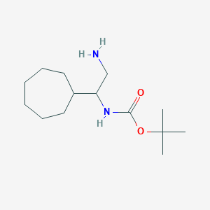 tert-Butyl (2-amino-1-cycloheptylethyl)carbamate