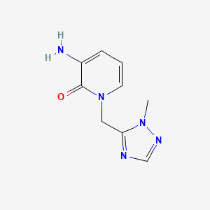 molecular formula C9H11N5O B13535965 3-Amino-1-((1-methyl-1h-1,2,4-triazol-5-yl)methyl)pyridin-2(1h)-one 