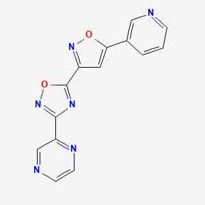 2-{5-[5-(Pyridin-3-yl)-1,2-oxazol-3-yl]-1,2,4-oxadiazol-3-yl}pyrazine