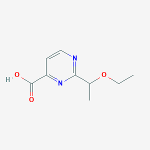 2-(1-Ethoxyethyl)pyrimidine-4-carboxylic acid