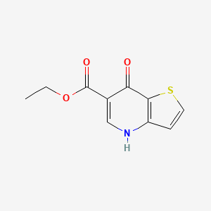 molecular formula C10H9NO3S B1353598 7-羟基噻吩并[3,2-B]吡啶-6-羧酸乙酯 CAS No. 69626-98-8