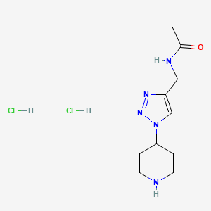 N-{[1-(piperidin-4-yl)-1H-1,2,3-triazol-4-yl]methyl}acetamide dihydrochloride