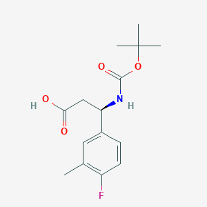 (R)-3-((tert-Butoxycarbonyl)amino)-3-(4-fluoro-3-methylphenyl)propanoic acid