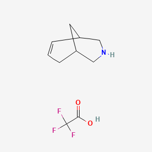 molecular formula C10H14F3NO2 B13535993 3-Azabicyclo[3.3.1]non-6-ene,trifluoroaceticacid CAS No. 2839139-49-8