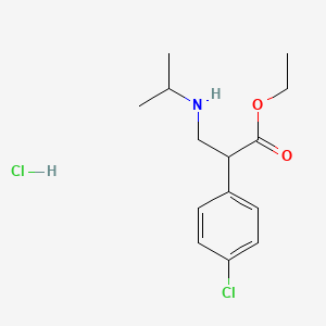 Ethyl2-(4-chlorophenyl)-3-[(propan-2-yl)amino]propanoatehydrochloride