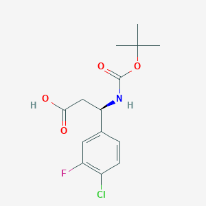 (R)-3-((tert-Butoxycarbonyl)amino)-3-(4-chloro-3-fluorophenyl)propanoic acid