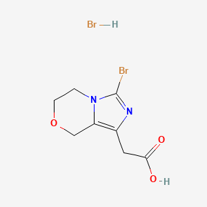 2-{3-bromo-5H,6H,8H-imidazo[4,3-c][1,4]oxazin-1-yl}aceticacidhydrobromide