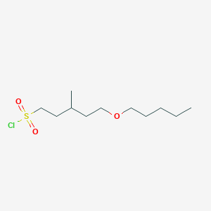 3-Methyl-5-(pentyloxy)pentane-1-sulfonyl chloride