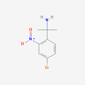 molecular formula C9H11BrN2O2 B13536040 2-(4-Bromo-2-nitrophenyl)propan-2-amine 