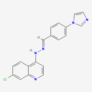 7-Chloro-4-(2-{[4-(1h-imidazol-1-yl)phenyl]methylidene}hydrazin-1-yl)quinoline